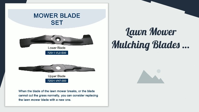 Amazon.com : 72511-VL0-S00 & 72531-VH7-000 Mower Blade Set，Lawn